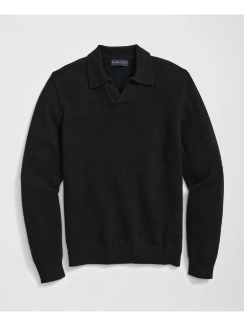 Brooks Brothers 3-Ply Cashmere Jonny Collar Polo Sweater