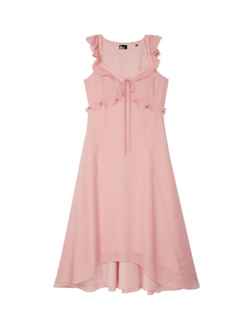 The Kooples PINK RUFFLED MAXI DRESS