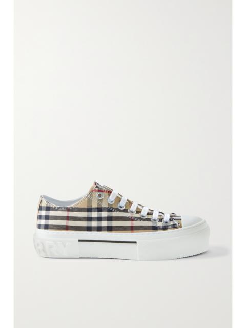 Burberry Checked Canvas Sneakers