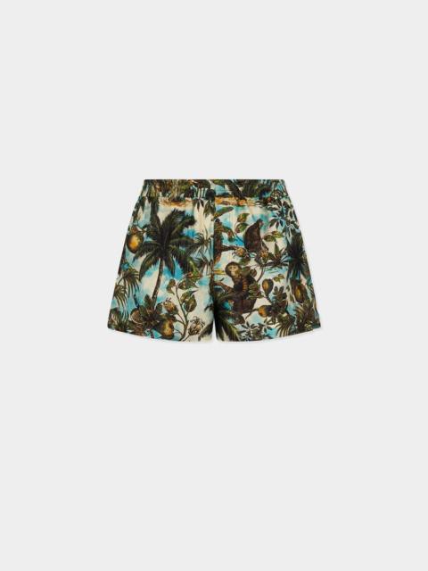 DSQUARED2 MONKEY PRINT PULL ON SHORTS
