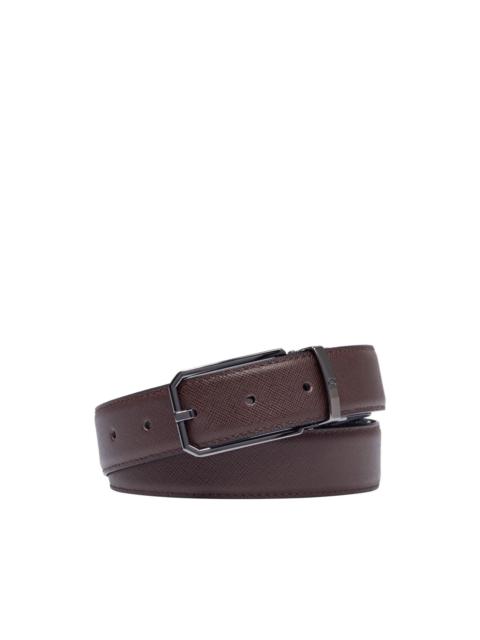 LANCEL Leon dark brown metal belt