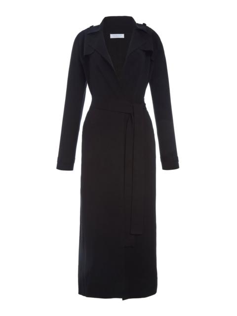 GABRIELA HEARST Escamillo Knit Trench Coat in Black Merino Wool