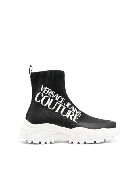 VERSACE JEANS COUTURE logo-print sock-style sneakers