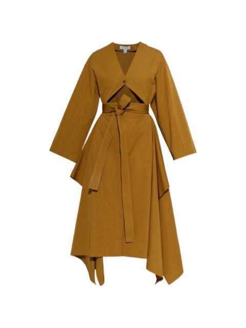 Alaïa cut-out belted midi dress