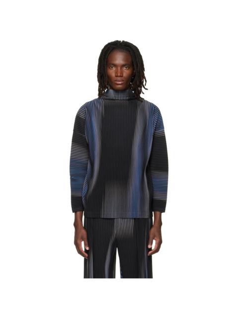 ISSEY MIYAKE Blue & Black Blend Of Lights T-shirt