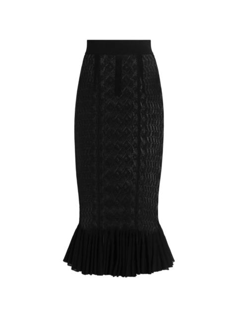 Dolce & Gabbana lace-stitch knit skirt