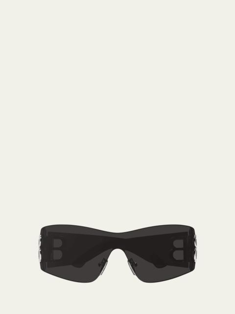 BALENCIAGA Men's BB0359S BB-Hinge Nylon Shield Sunglasses