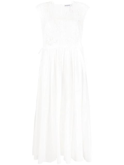 White Macrame Lace Organic Cotton Dress