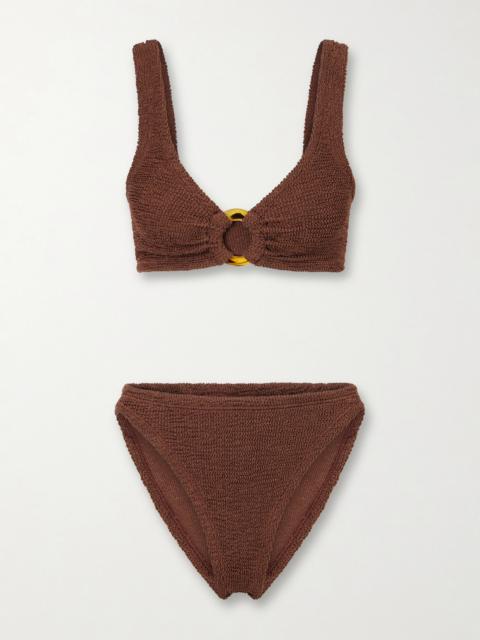 Hunza G Julia Embellished Original Crinkle Bikini