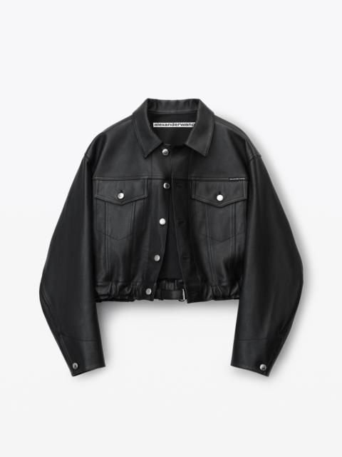 Alexander Wang leather jacket with belted waist