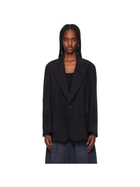 OPEN YY Black Washed Blazer