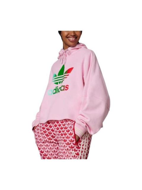 adidas (WMNS) adidas Originals Adicolor 70s Cropped Hoodie 'Pink' IK7863