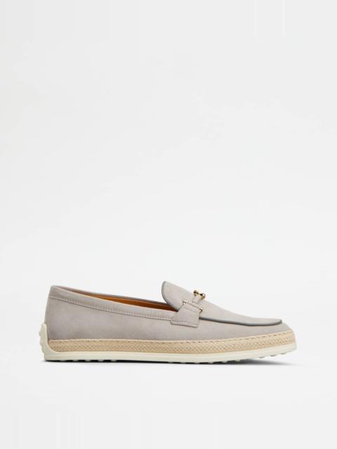 Tod's LOAFERS IN SUEDE - GREY