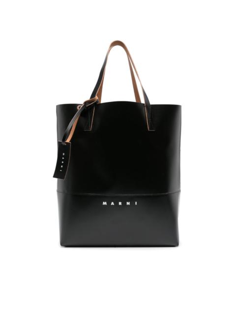 Tribeca logo-print faux-leather tote bag