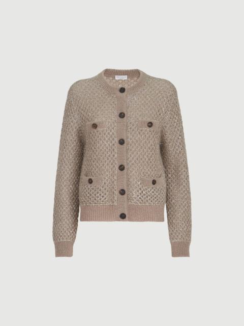 Brunello Cucinelli Dazzling net cardigan in mohair