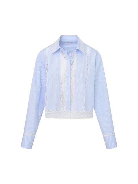 LoveShackFancy Delano Cotton Shirt blue