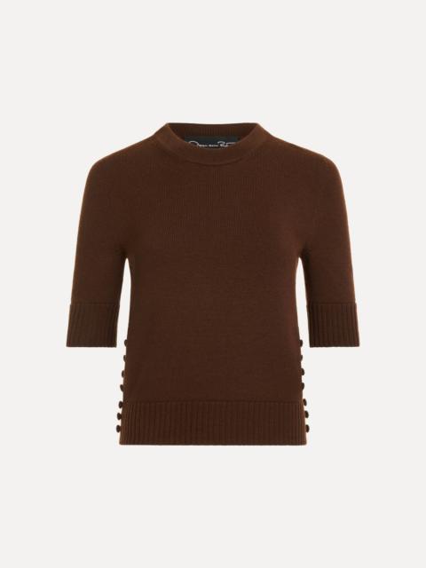 Oscar de la Renta BUTTON-DETAIL PULLOVER