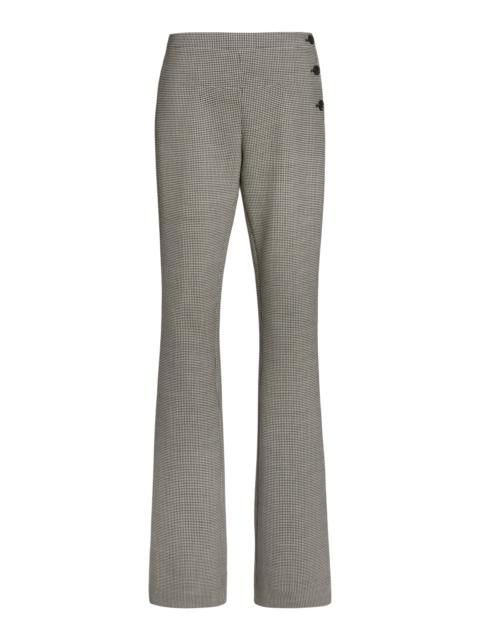 courrèges Oblique Houndstooth Flared Pants grey