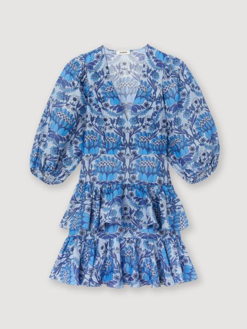 Sandro Short scarf print dress