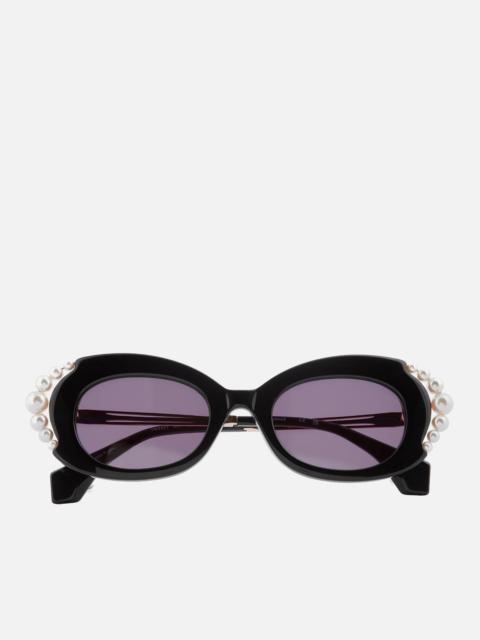 Vivienne Westwood Vivienne Westwood Women's Pearl Cat Eye Sunglasses - Shiny Solid Black