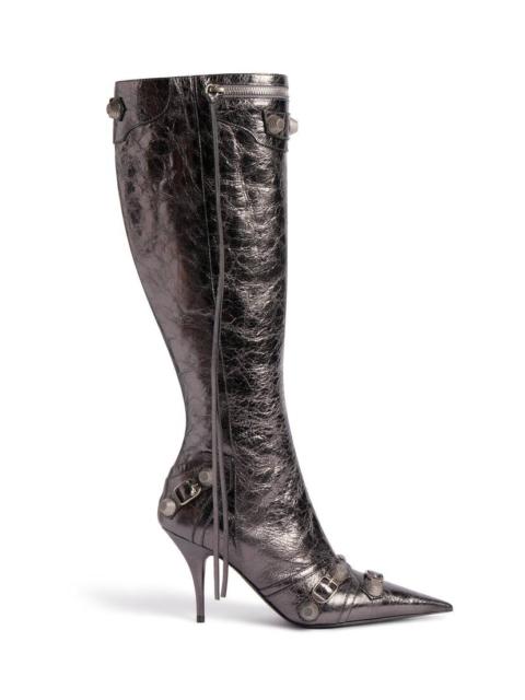 BALENCIAGA Women's Cagole 90mm Boot Metallized  in Grey