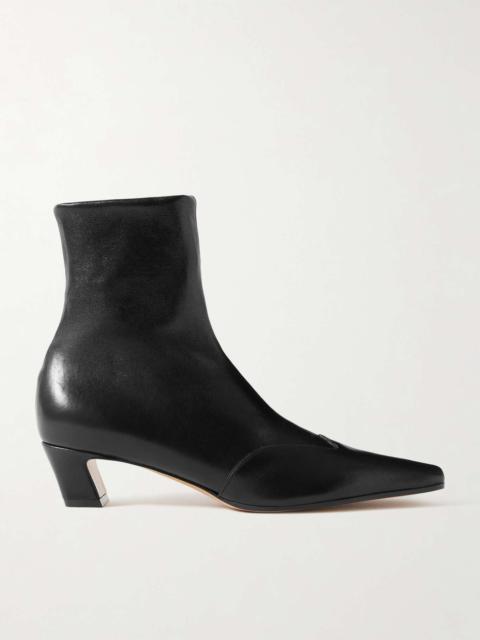 KHAITE Nevada leather ankle boots