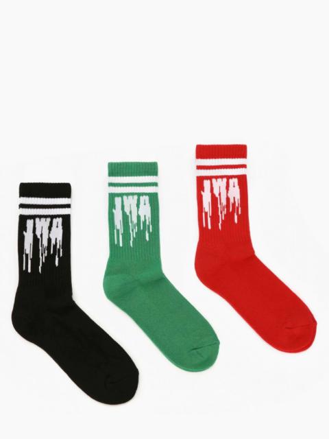 JW Anderson SHORT SOCKS WITH SLIME LOGO - BUNDLE