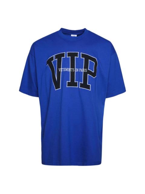 VIP logo-embroidered cotton T-shirt
