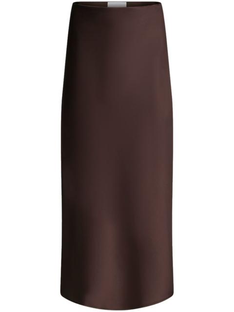 GALVAN Valletta satin midi skirt