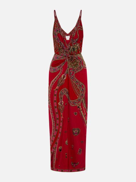 CAMILLA STRAPPY DRESS WITH TWIST FRONT