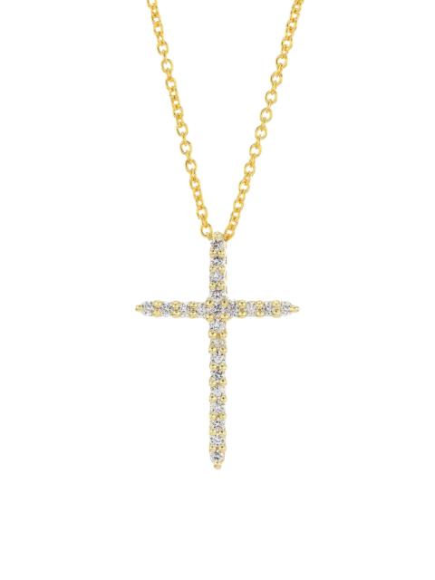 ROBERTO COIN Women's Tiny Treasures 18K Yellow Gold & Diamond Cross Pendant Necklace - Yellow Gold