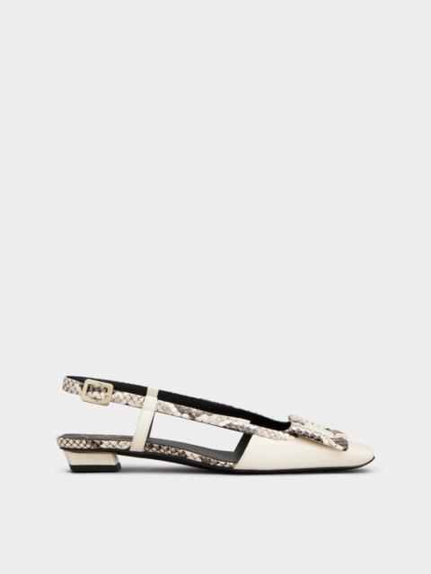 Roger Vivier Belle Vivier Slingback Ballerinas in leather