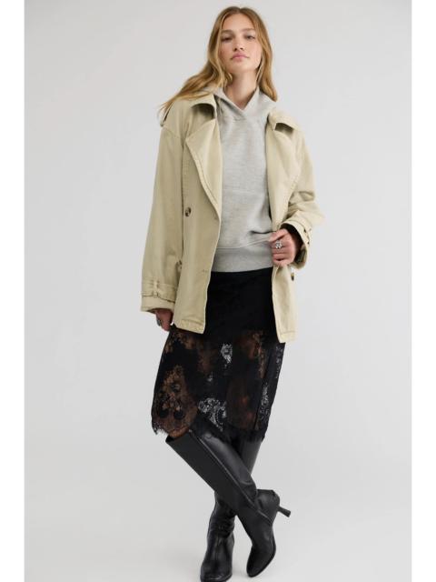 FREE PEOPLE Karma Lace Column Midi Skirt