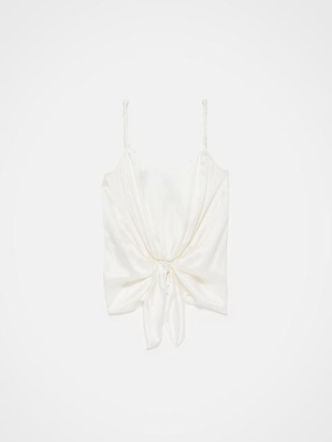 JW Anderson WOMENS KNOTTED WAIST CAMI TOP IN OFF-WHITE