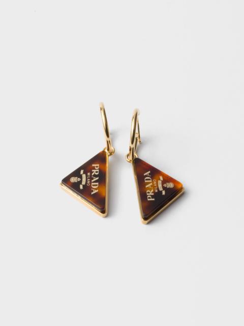 Prada Plexiglass earrings