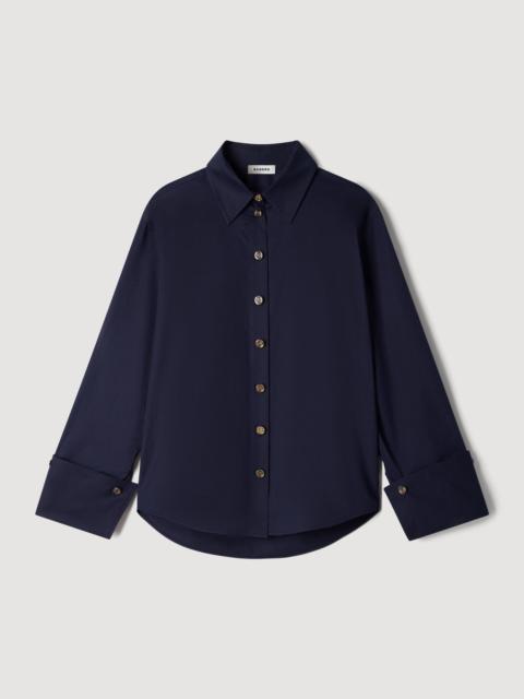 Sandro COTTON SHIRT WITH WIDE CUFFS