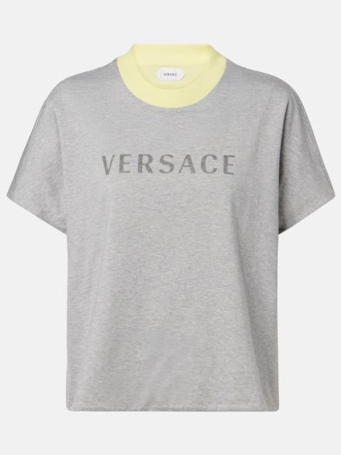 VERSACE Reversible cotton jersey T-shirt