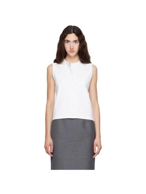 FLORE FLORE White Poppy Sleeveless Cardigan