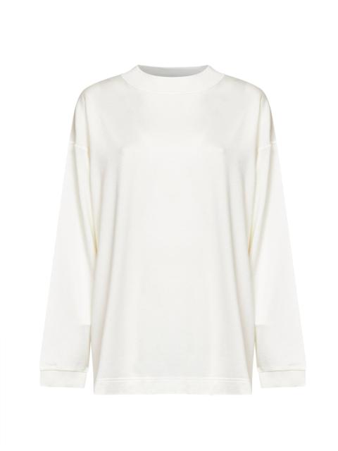 KHAITE Chalk silk jersey Dylan top