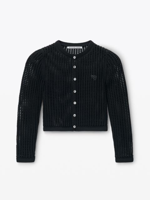 Alexander Wang Cropped Logo Cardigan