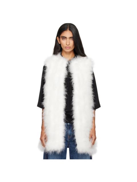 Yves Salomon Off-White Turkey Feather Vest