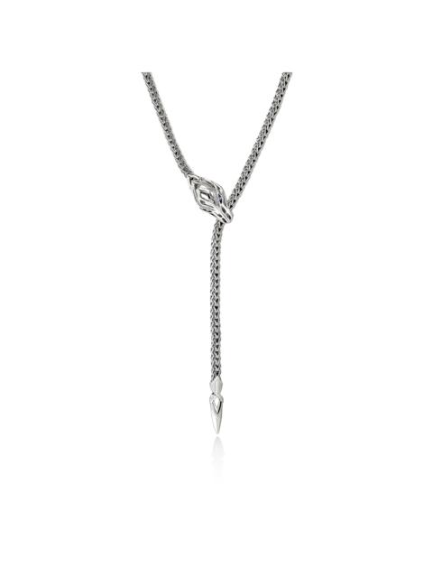 JOHN HARDY Naga Y Necklace, Sterling Silver, Diamonds, 4.4MM
