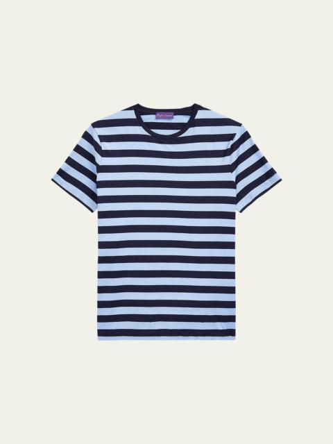 Ralph Lauren Men's Striped Lisle Crew T-Shirt