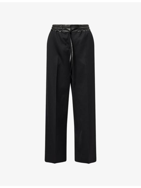 Alaïa Drawstring-Waistband Tailored Wool Trousers