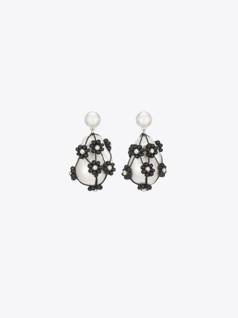 TORY BURCH Curiosity Beaded Pearl Drop Earrings