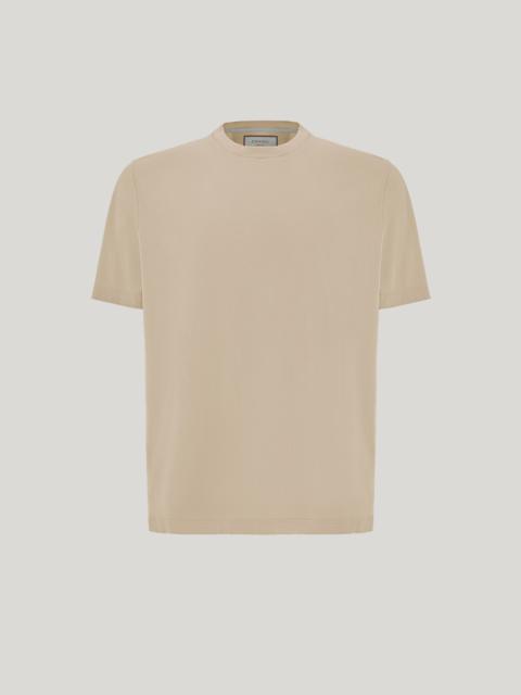 Canali BEIGE COTTON INTERLOCK JERSEY REGULAR-FIT T-SHIRT