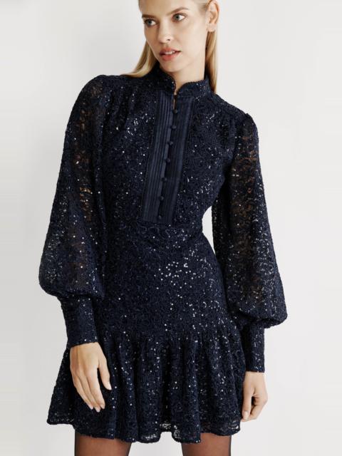 BARDOT Remy Lace Mini Dress In Navy