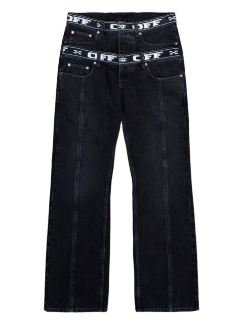 Off-White logo band skate jeans