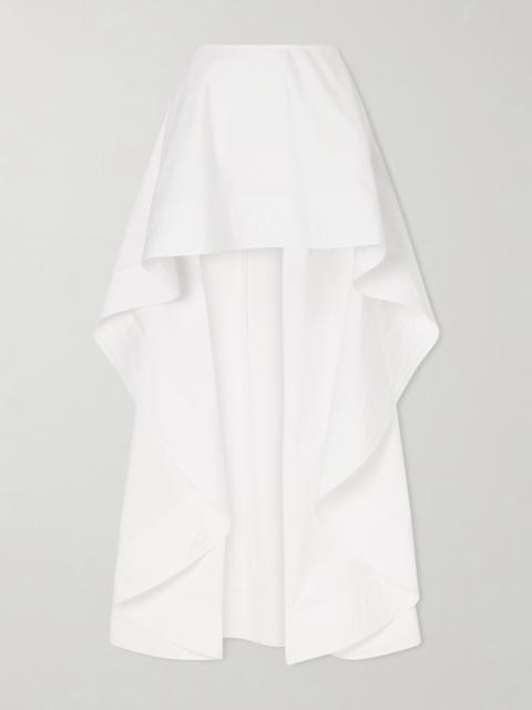 Stella McCartney Asymmetric Cotton-poplin Skirt