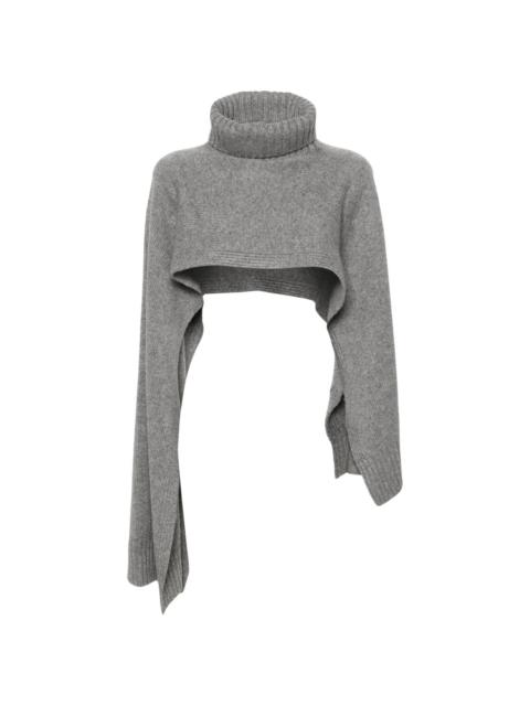 Jil Sander roll-neck knitted scarf